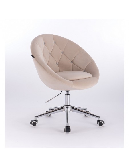 Hroove Salon Chair On Wheels - Beige BFHR8516CK
