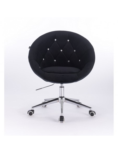 Hroove Salon Chair On Wheels - Black Bella Furniture Ireland BFHR8516CK
