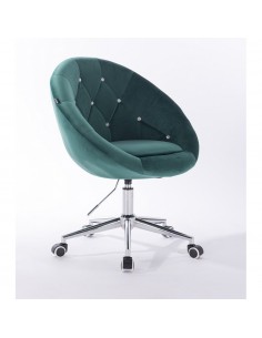 Hroove Salon Chair On Wheels - Green BFHR8516CK
