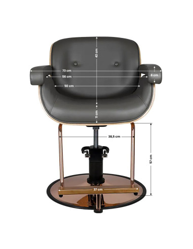 Gabbiano hairdressing chair gray venice