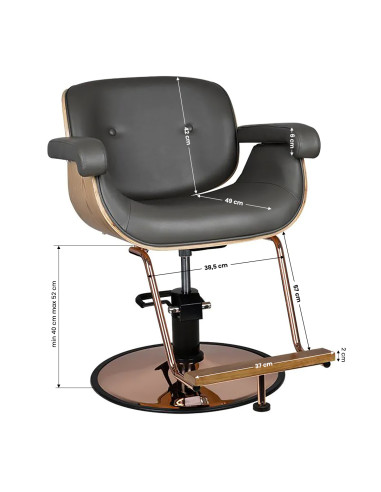 Gabbiano hairdressing chair gray venice