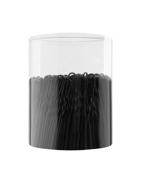 Hairdressing buns for hair e-65 300 pcs 5 cm black