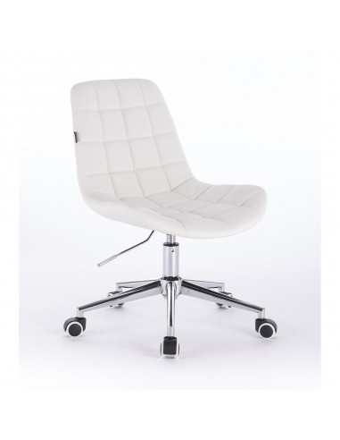 Hroove Salon Chair On Wheels - White Scandinavian style Bella Furniture BF590K