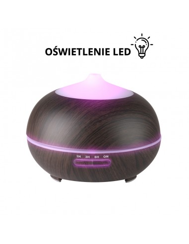 Aroma diffuser air humidifier spa 06 dark wood 400ml + timer