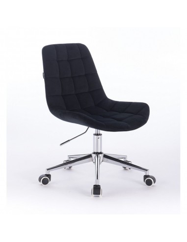 Hroove Salon Chair On Wheels - Black Velour BF590K