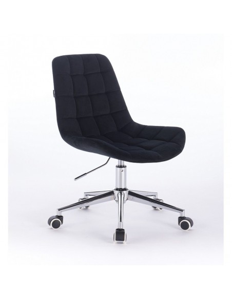 Hroove Salon Chair On Wheels - Black Velour BF590K
