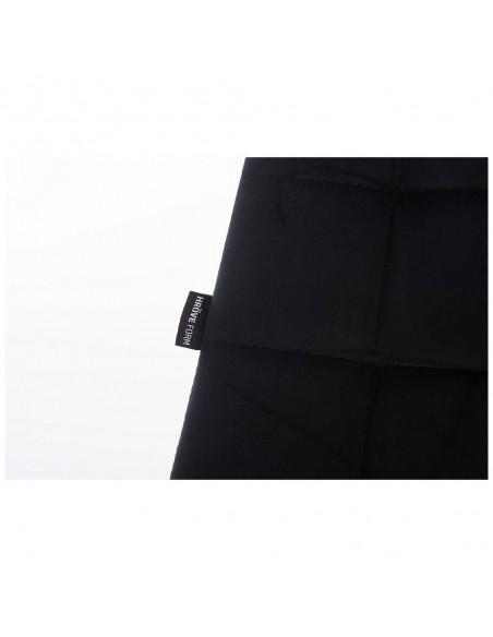 Hroove Salon Chair On Wheels - Black Velour BF590K
