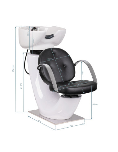 GABBIANO HAIR WASH UNIT ASTI BLACK