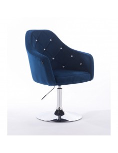 Hroove Salon Chair - Blue Velour Bella Furniture BFHR830