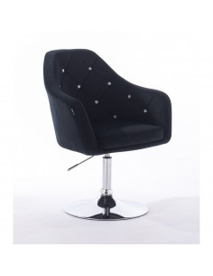 Hroove Salon Chair - Black Velour Bella Furniture BFHR830