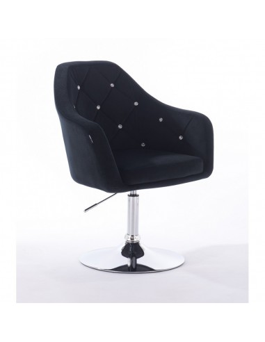 Hroove Salon Chair - Black Velour Bella Furniture BFHR830