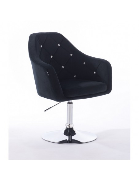 Hroove Salon Chair - Black Velour Bella Furniture BFHR830