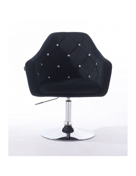 Hroove Salon Chair - Black Velour Bella Furniture BFHR830