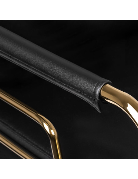 GABBIANO HAIRDRESSING CHAIR PRATO GOLD - BLACK