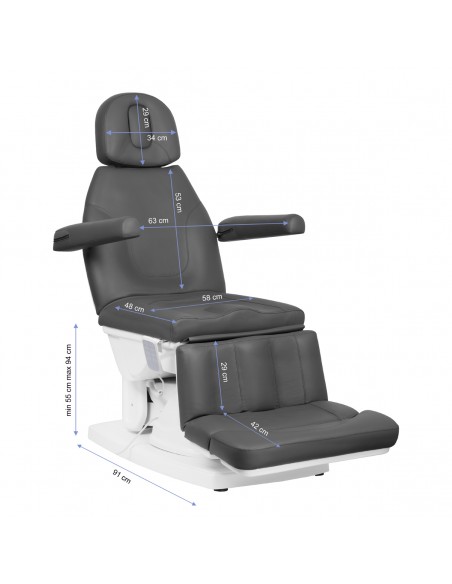 Electro-floor cosmetic chair kate 4 strong. gray