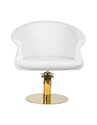 Gabbiano hairdressing chair Wersal white gold