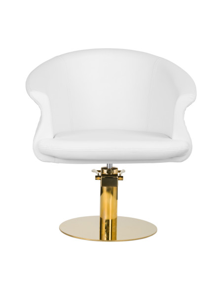 Gabbiano hairdressing chair Wersal white gold