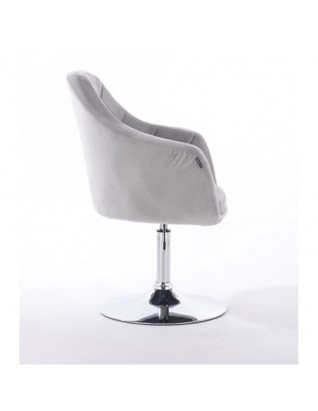 Hroove Salon Chair - Light Grey Velour Bella Furniture Scandinavian Style BFHR830