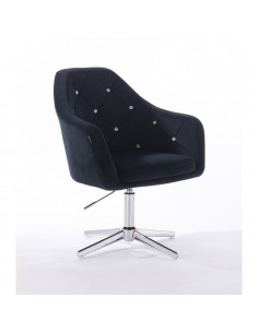 Hroove Salon Chair - Black Velour BFHR830CROSS