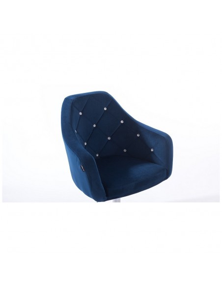 Hroove Salon Chair - Blue Velour BFHR830CROSS
