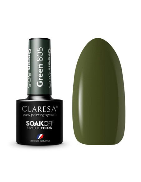 CLARESA Hybrid nail polish GREEN 805 -5g