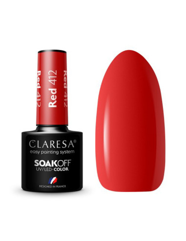 CLARESA Hybrid nail polish RED 412 -5g