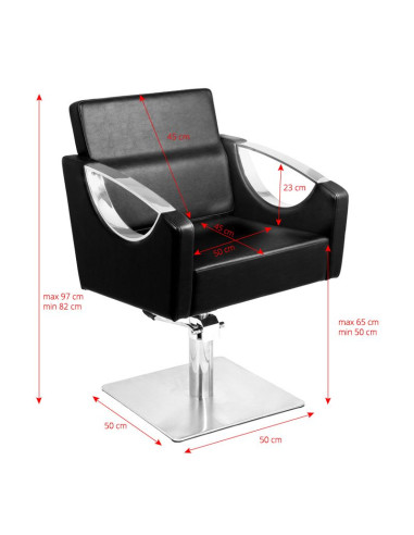 Gabbiano black talin barber chair