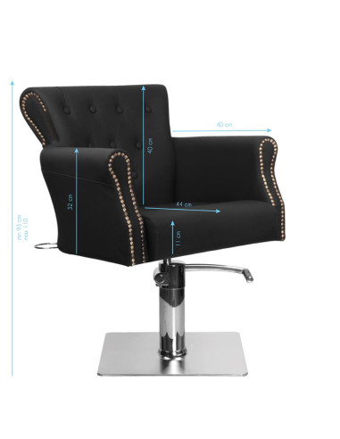 Hair system barber chair ber 8541 black