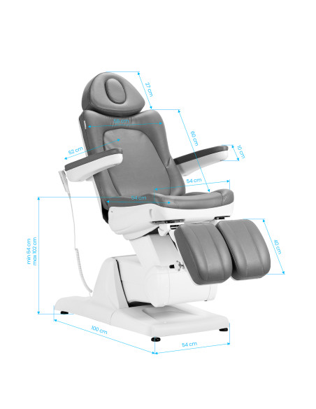 Electric cosmetic chair azzurro 870s pedi 3 strong Gray