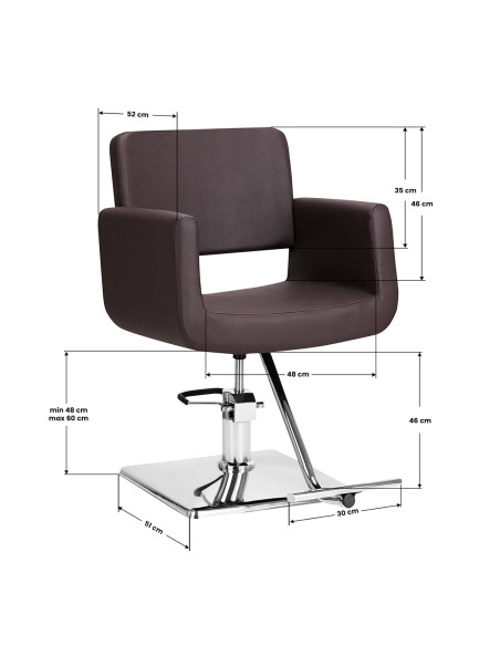 Gabbiano Helsinki hairdressing chair brown 