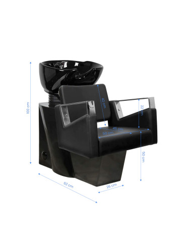 Gabbiano Wilno A hairdressing wash unit black 