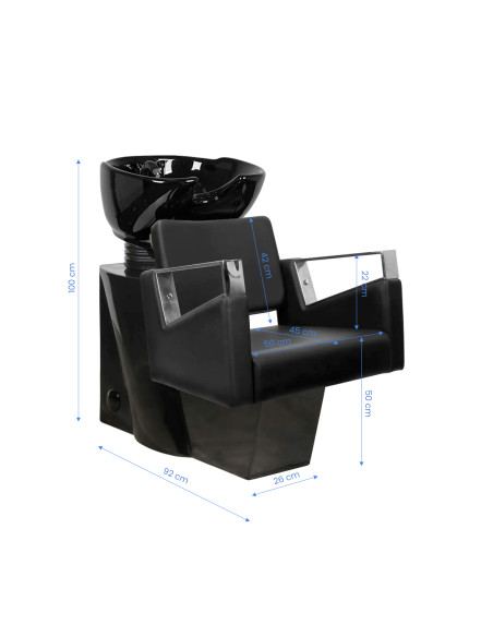 Gabbiano Wilno A hairdressing wash unit black 