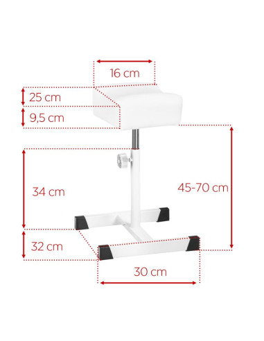 White bell pedicure footrest