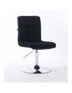 Hroove Salon Chair - Black Velour Bella Furniture Ireland BFHR7009N