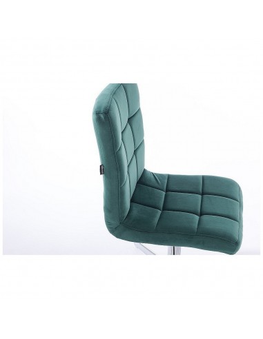Hroove Salon Chair -  Green Velour Bella Furniture BFHR7009CROSS