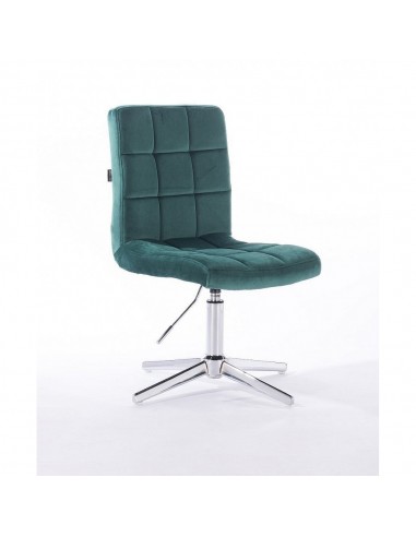 Hroove Salon Chair -  Green Velour Bella Furniture BFHR7009CROSS