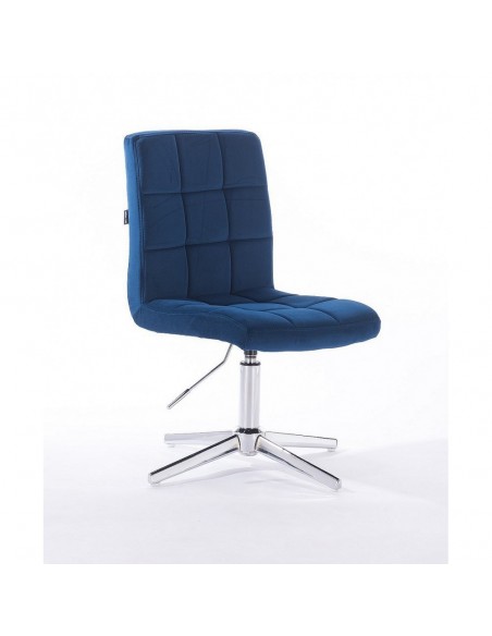 Hroove Salon Chair -  Blue Velour Bella Furniture Ireland Dublin BFHR7009CROSS