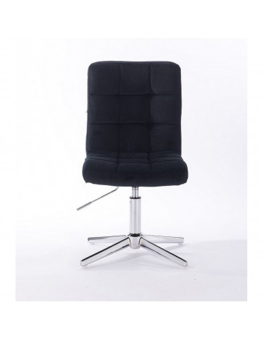 Hroove Salon Chair - Black Velour Bella Furniture Ireland BFHR7009CROSS