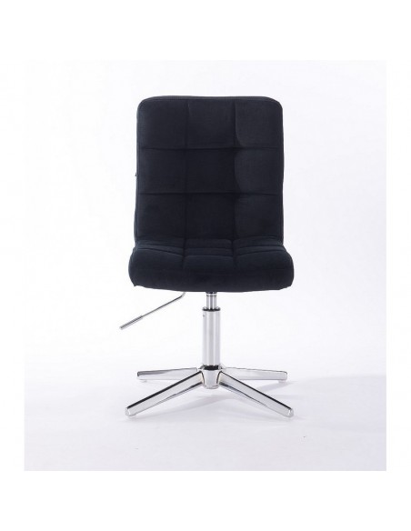 Hroove Salon Chair - Black Velour Bella Furniture Ireland BFHR7009CROSS