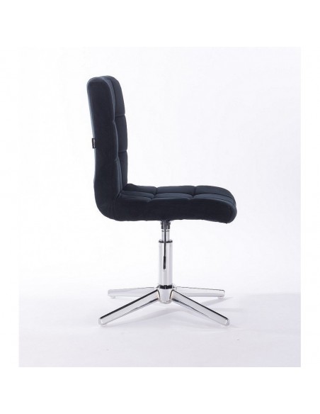 Hroove Salon Chair - Black Velour Bella Furniture Ireland BFHR7009CROSS