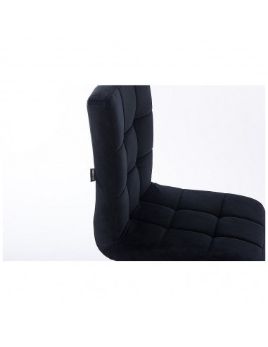 Hroove Salon Chair - Black Velour Bella Furniture Ireland BFHR7009CROSS