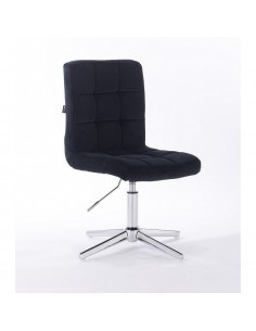 Hroove Salon Chair - Black Velour Bella Furniture Ireland BFHR7009CROSS