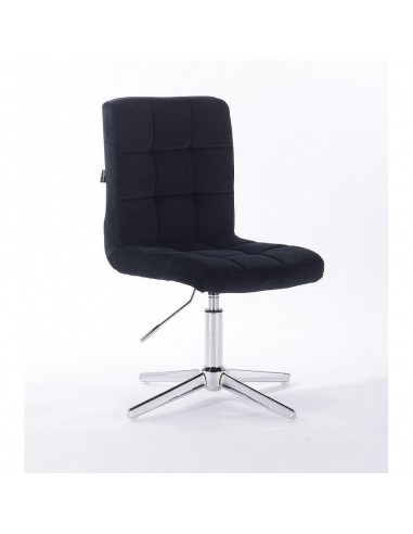 Hroove Salon Chair - Black Velour Bella Furniture Ireland BFHR7009CROSS