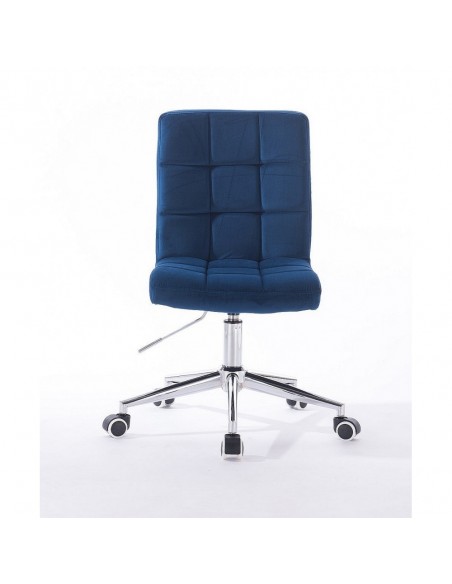 Hroove Chair On Wheels - Blue Velour Bella Furniture Ireland BFHR7009K