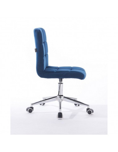 Hroove Chair On Wheels - Blue Velour Bella Furniture Ireland BFHR7009K