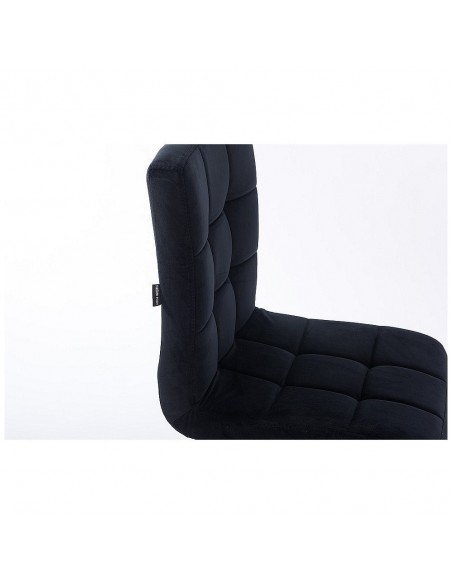 Hroove Chair On Wheels - Black Velour Bella Furniture Ireland BFHR7009K