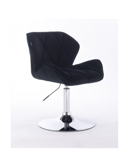 Hroove Salon Chair - Black Velour Bella Furniture Ireland BFHR111N