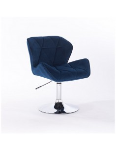 Hroove Salon Chair - Blue Velour Bella Furniture Ireland BFHR111N
