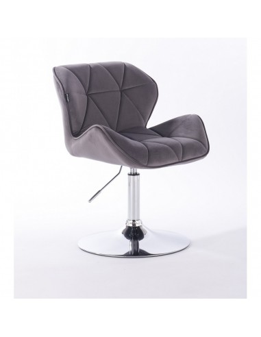 Hroove Salon Chair - Grey Velour Bella Furniture Ireland BFHR111N