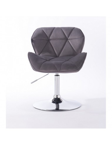 Hroove Salon Chair - Grey Velour Bella Furniture Ireland BFHR111N